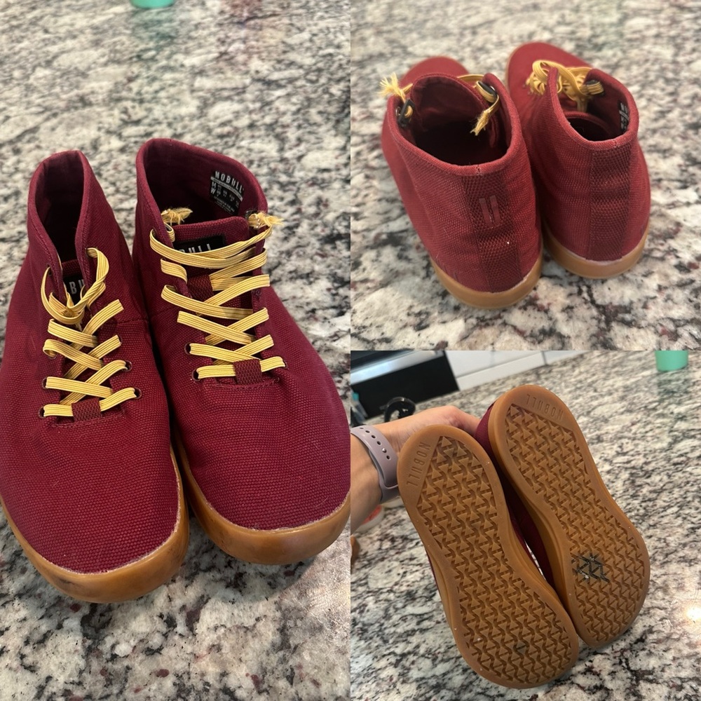 No bull high top canvas trainers